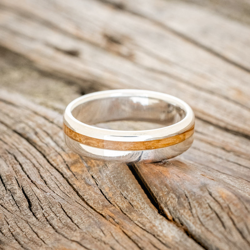 "VERTIGO" - WHISKEY BARREL OAK WEDDING BAND-12