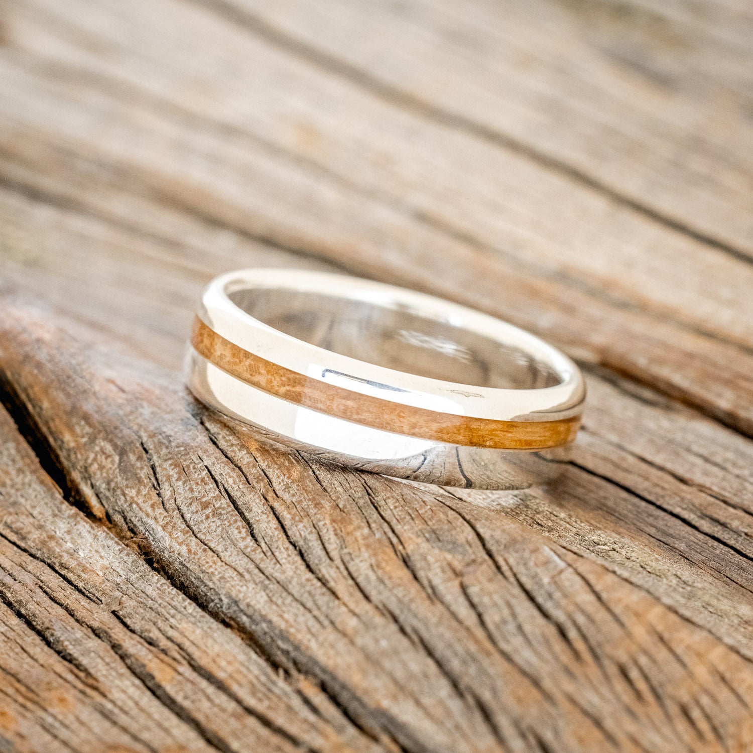 "VERTIGO" - WHISKEY BARREL OAK WEDDING BAND-11