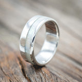 "CASTOR" - MOTHER OF PEARL WEDDING RING-Staghead Designs