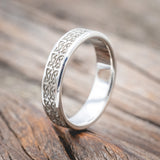 CELTIC LOVE KNOT ENGRAVED WEDDING BAND-Staghead Designs