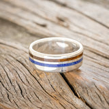 "COSMO" - LAPIS LAZULI & IRONWOOD WEDDING RING-3