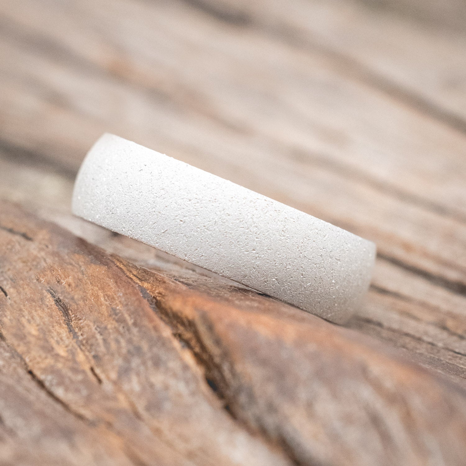 DOMED PROFILE WEDDING BAND WITH SANDBLASTED FINISH-Staghead Designs