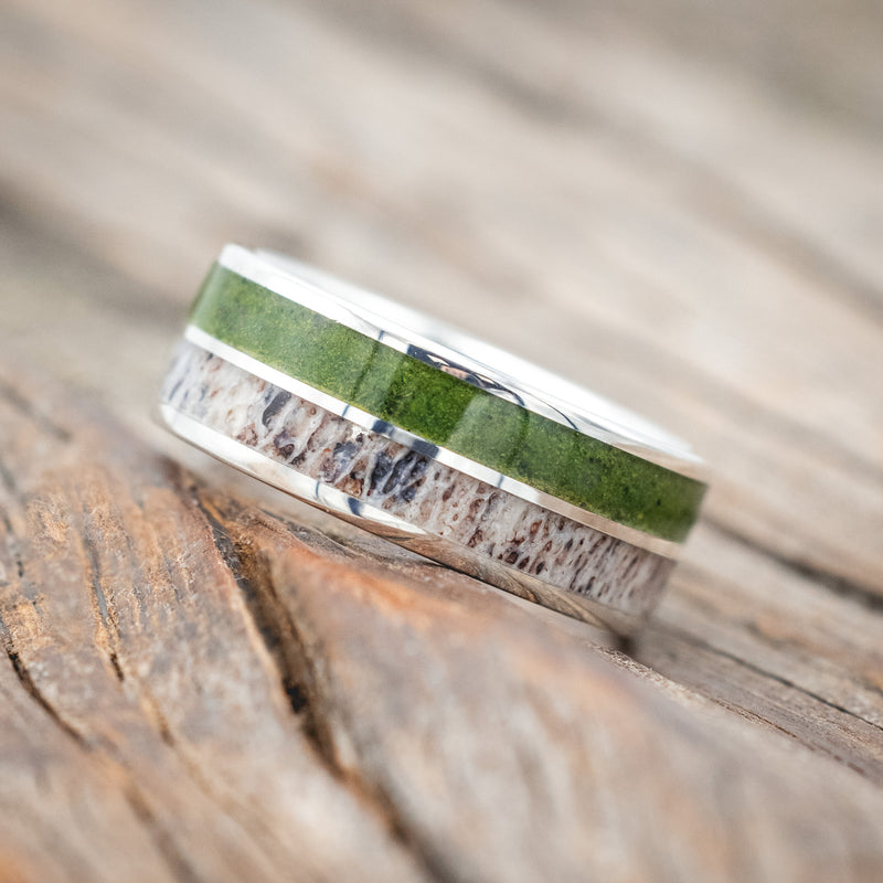 "DYAD" - MOSS & ANTLER WEDDING BAND