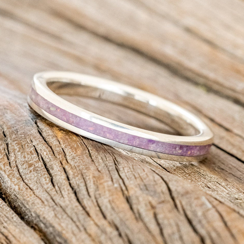 "ETERNA" - SUGILITE WITH FIRE & ICE OPAL STACKING BAND-8