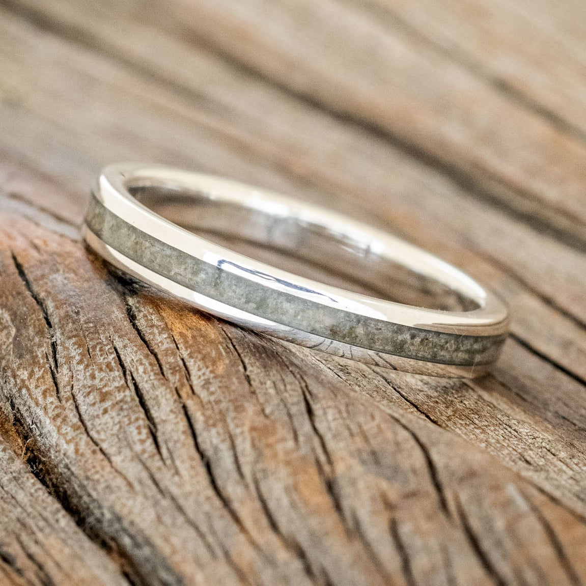 "ETERNA" - MOSS AGATE INLAY STACKING BAND-2