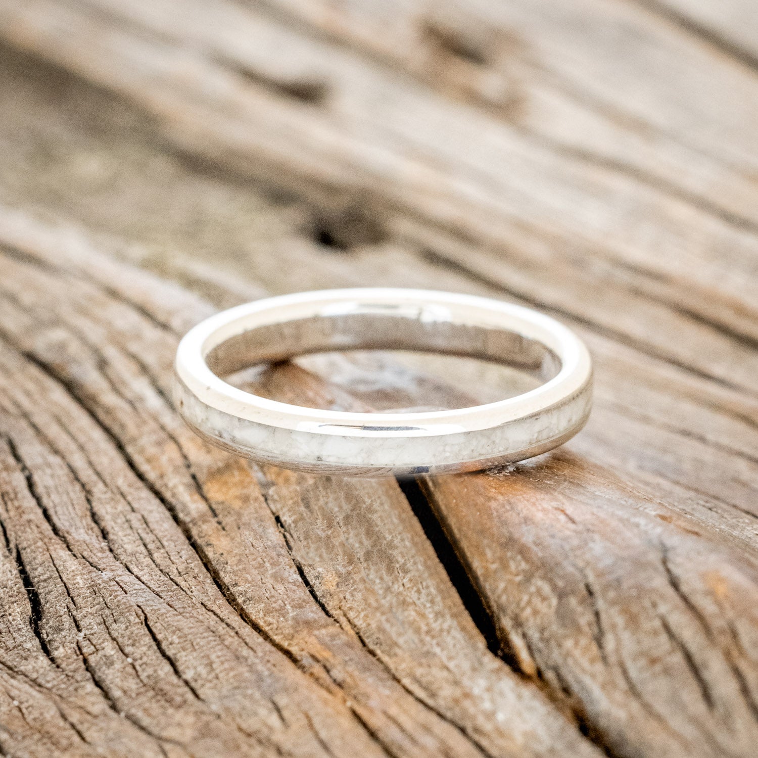 "ETERNA" - ELK TOOTH IVORY STACKING WEDDING BAND-6
