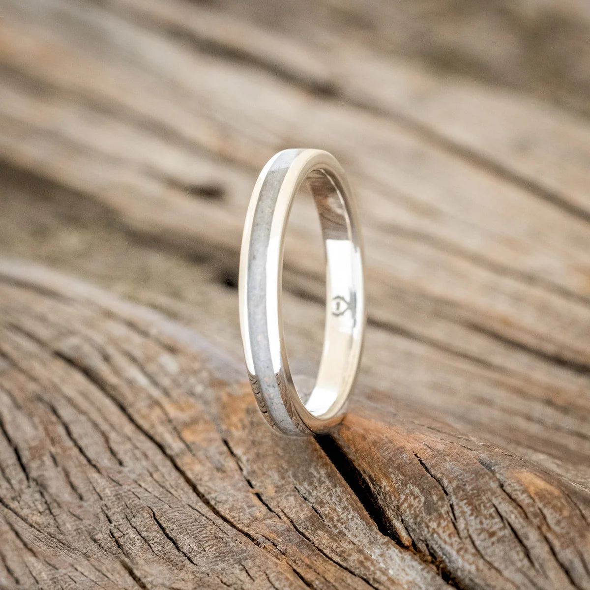 "Eterna" - Fire & Ice Opal Stacking Band - Silver (3mm) - Size 8 1/4