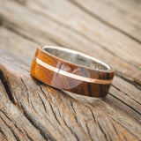 "GOLDEN" - IRONWOOD & 14K GOLD INLAY WEDDING RING-5