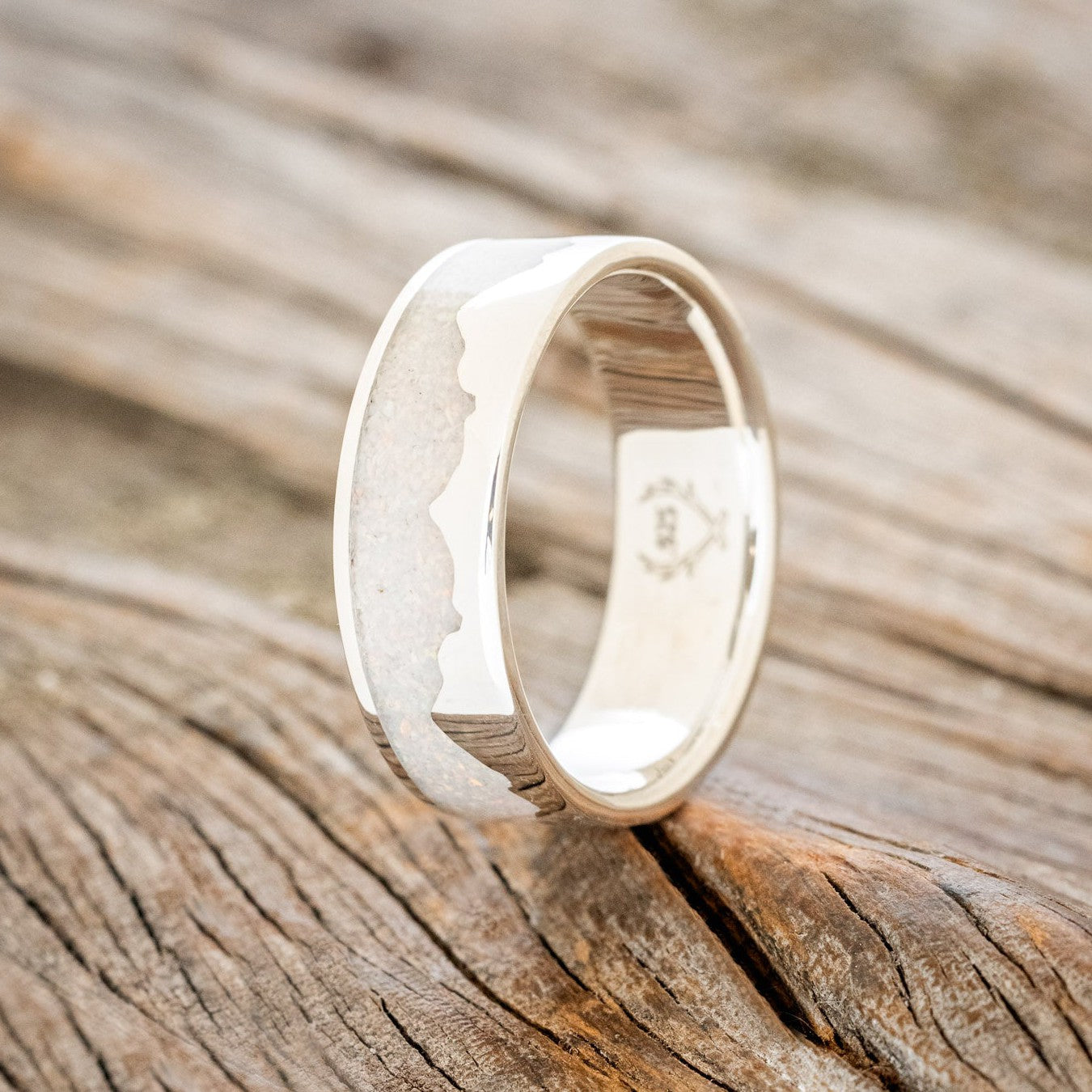 "HELIOS" - FIRE AND ICE OPAL & GOLD MOUNTAIN RANGE WEDDING RING-2