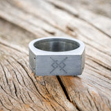 "HEMLOCK" - RUNE ENGRAVED SILVER POISON RING WITH A DARKNESS TREATMENT FINISH-3