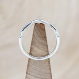 "KIDA" - V-SHAPE STACKING WEDDING BAND WITH ANTLER INLAY-Staghead Designs