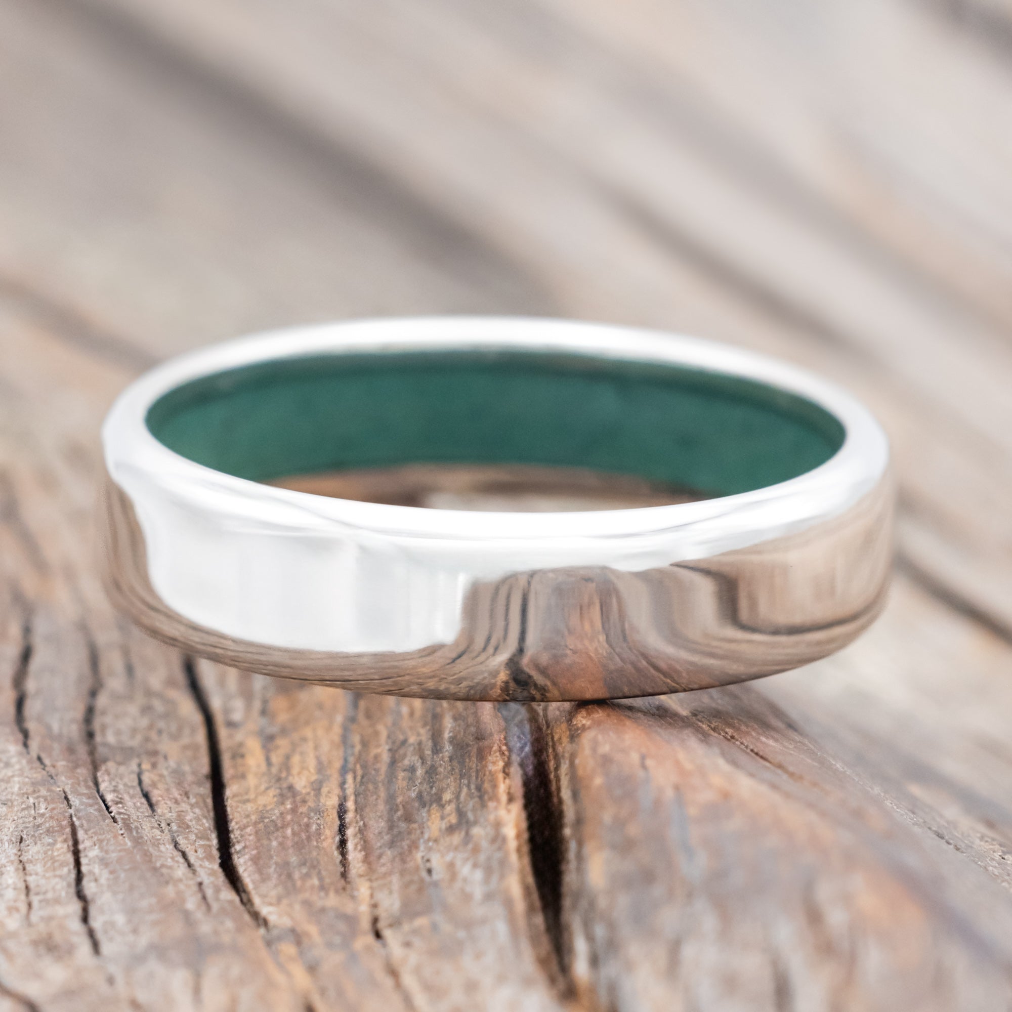 MALACHITE LINED WEDDING BAND-Staghead Designs