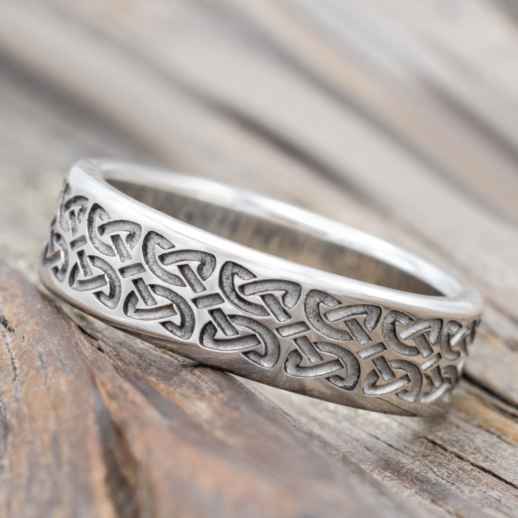 Matching Set Of Celtic Love Knot Wedding Bands-Staghead Designs