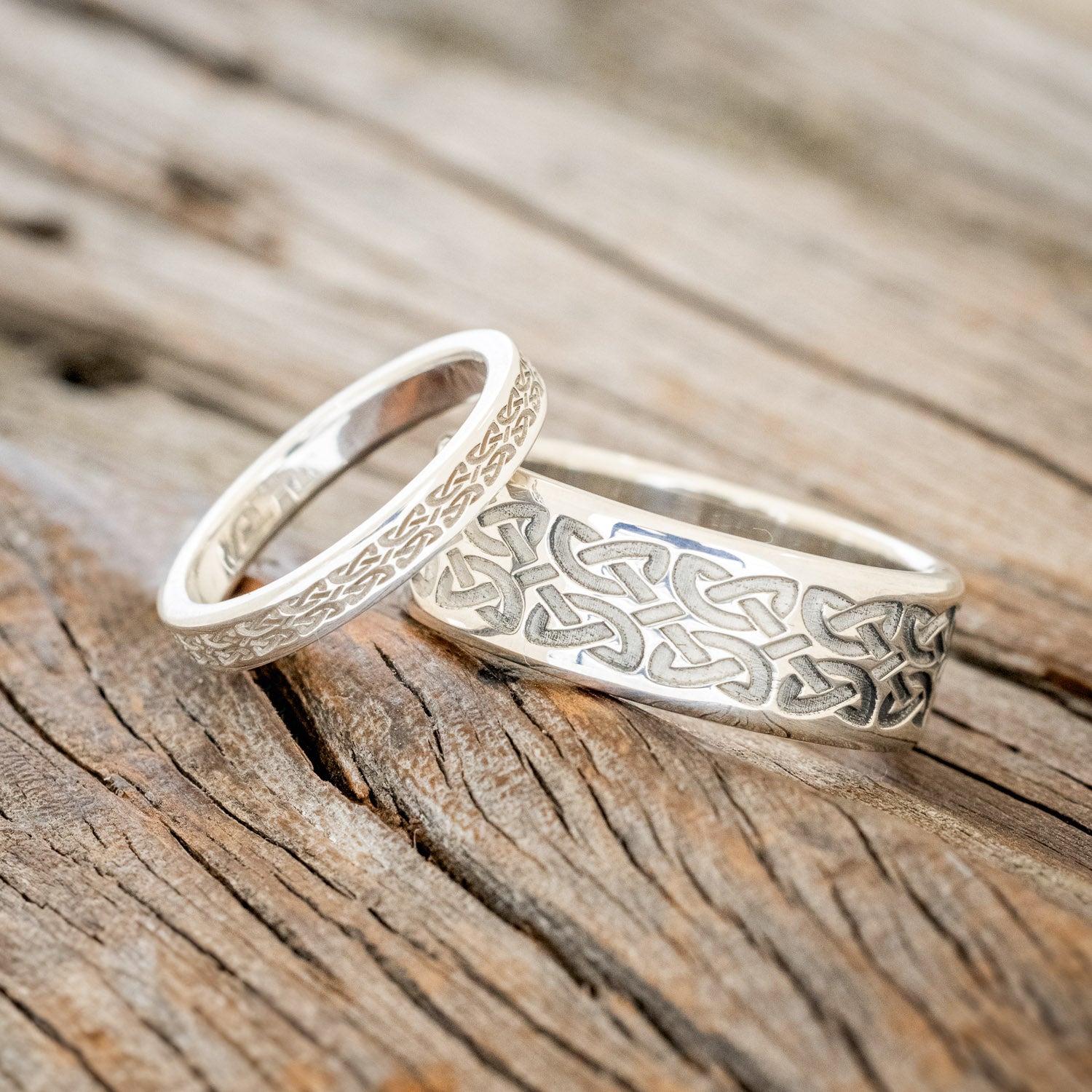 Matching Set of Celtic Love Knot Wedding Bands | Staghead Designs Matching Set of Celtic Love Knot Wedding Bands | Staghead Designs