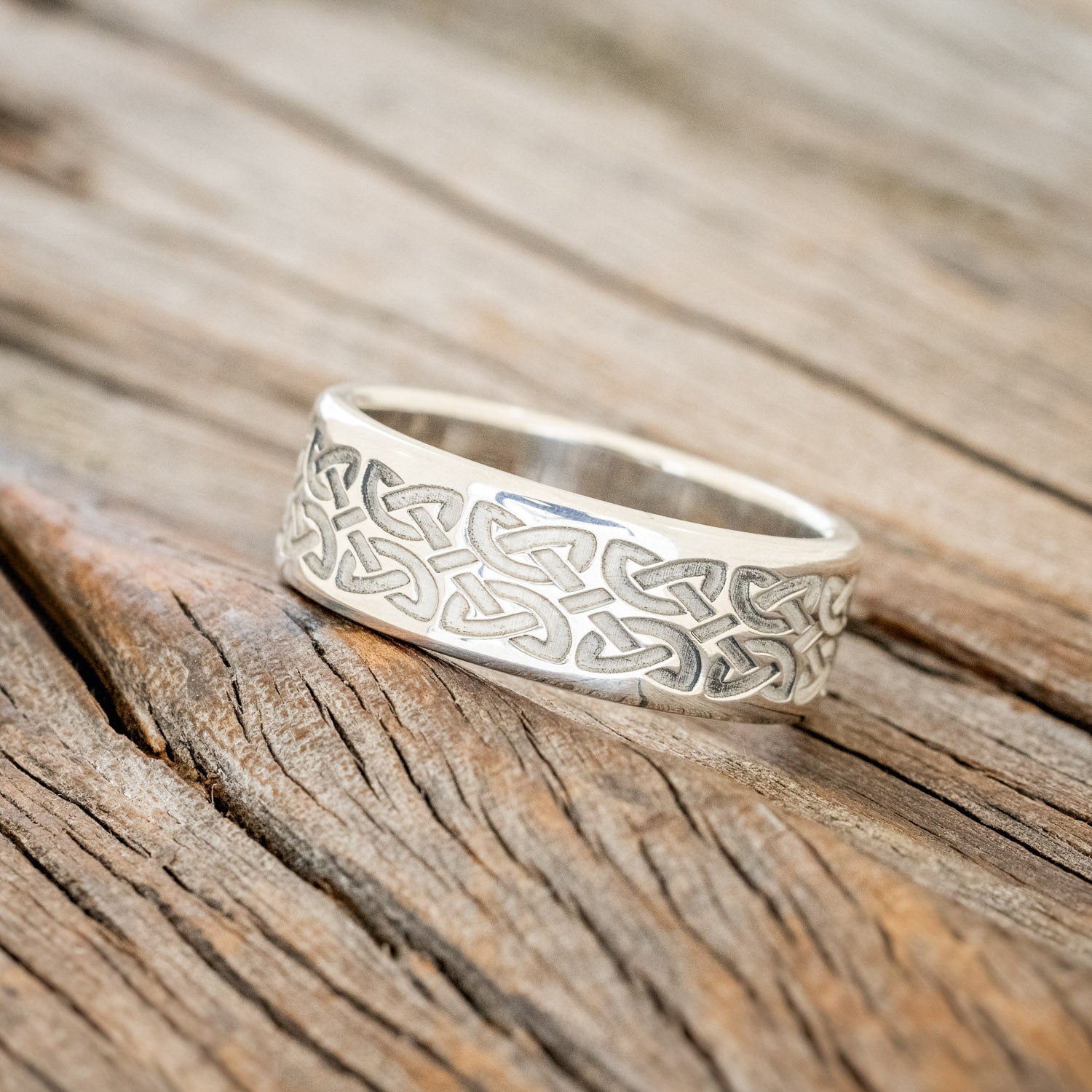 MATCHING SET OF CELTIC LOVE KNOT WEDDING BANDS-10