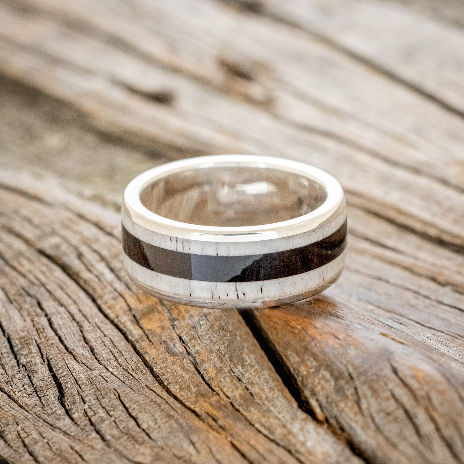 "RAINIER" - ANTLER & IRONWOOD WEDDING BAND-13