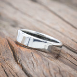 MOONSTONE LINED WEDDING BAND-Staghead Designs