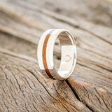 "NIRVANA" - CENTERED INLAY WEDDING BAND-Staghead Designs