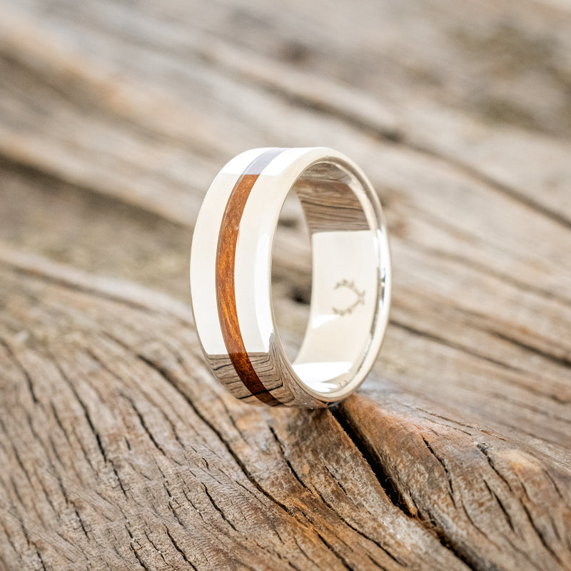 "NIRVANA" - CENTERED INLAY WEDDING BAND-Staghead Designs