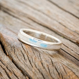 "PERENNA" - ANTLER & TURQUOISE DEPOSITS STACKING BAND-2