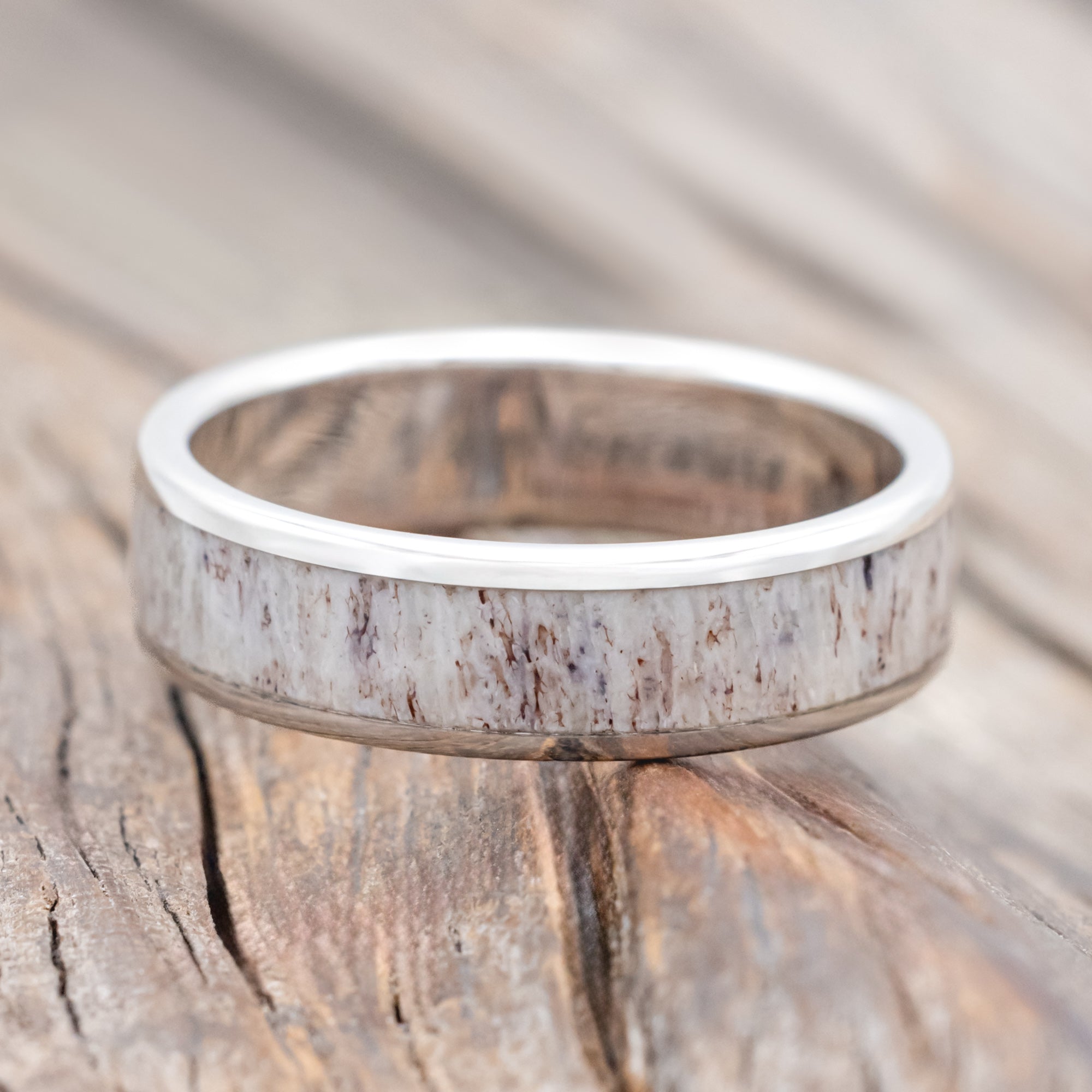"RAINIER" - ELK ANTLER WEDDING BAND-Staghead Designs