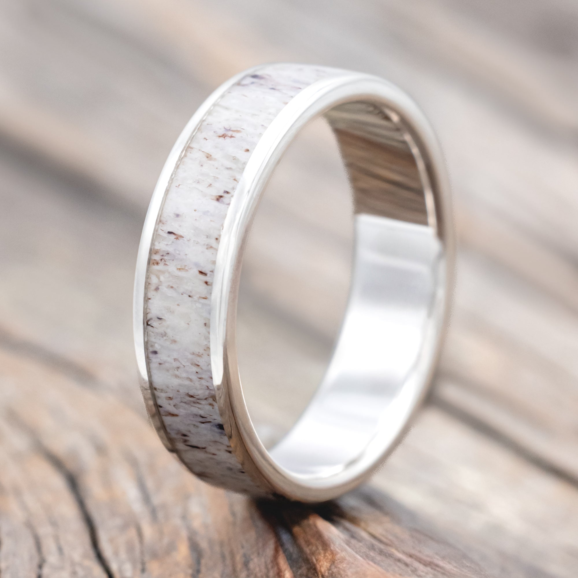 "RAINIER" - ELK ANTLER WEDDING BAND-Staghead Designs