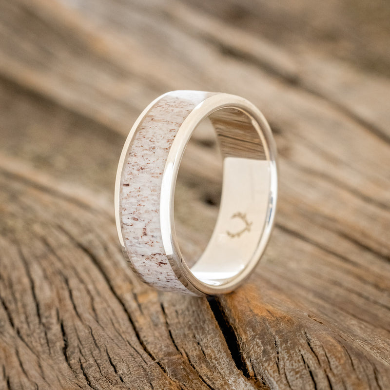 "RAINIER" - SINGLE CHANNEL INLAY WEDDING BAND-Staghead Designs