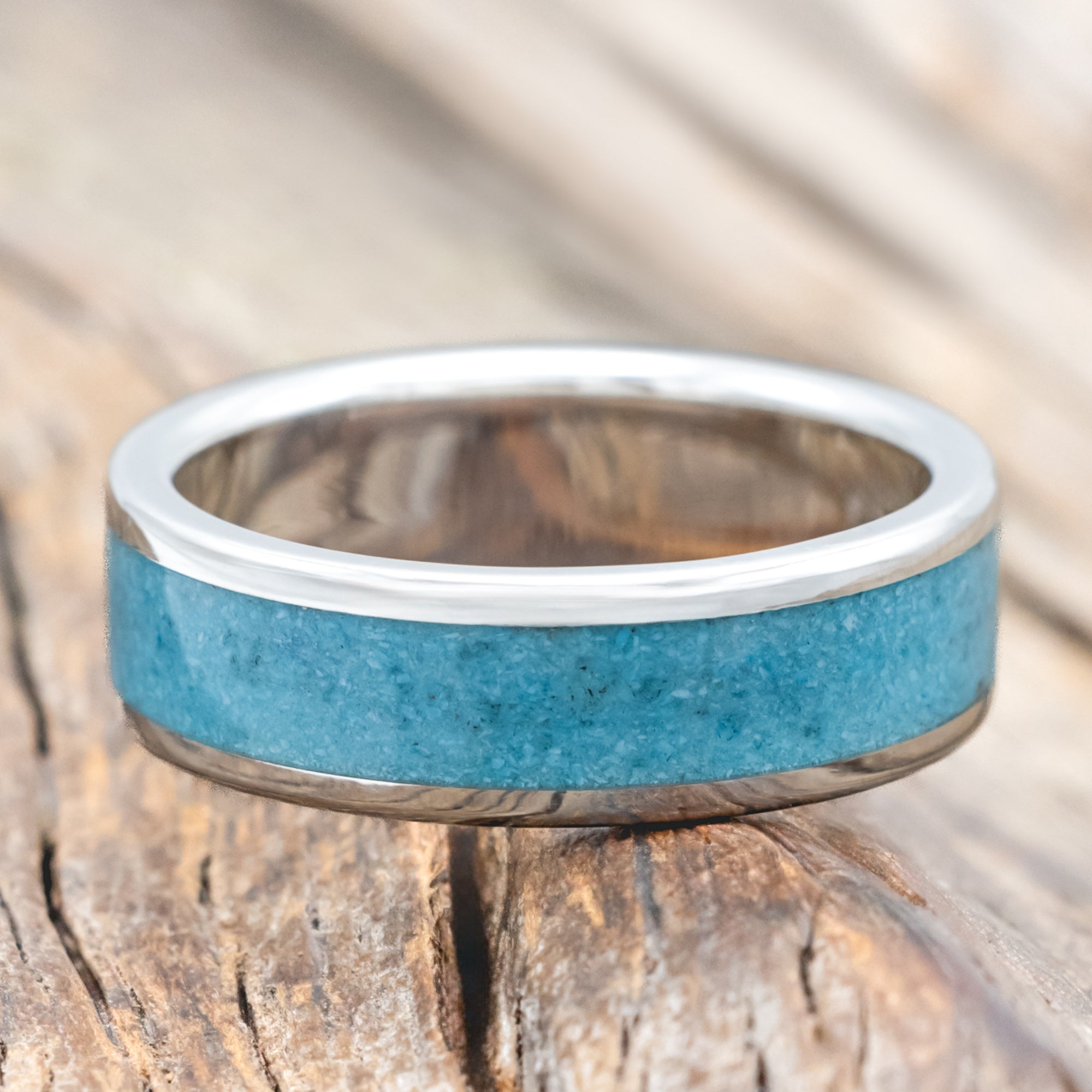 "Rainier" - Turquoise Wedding Band-Staghead Designs