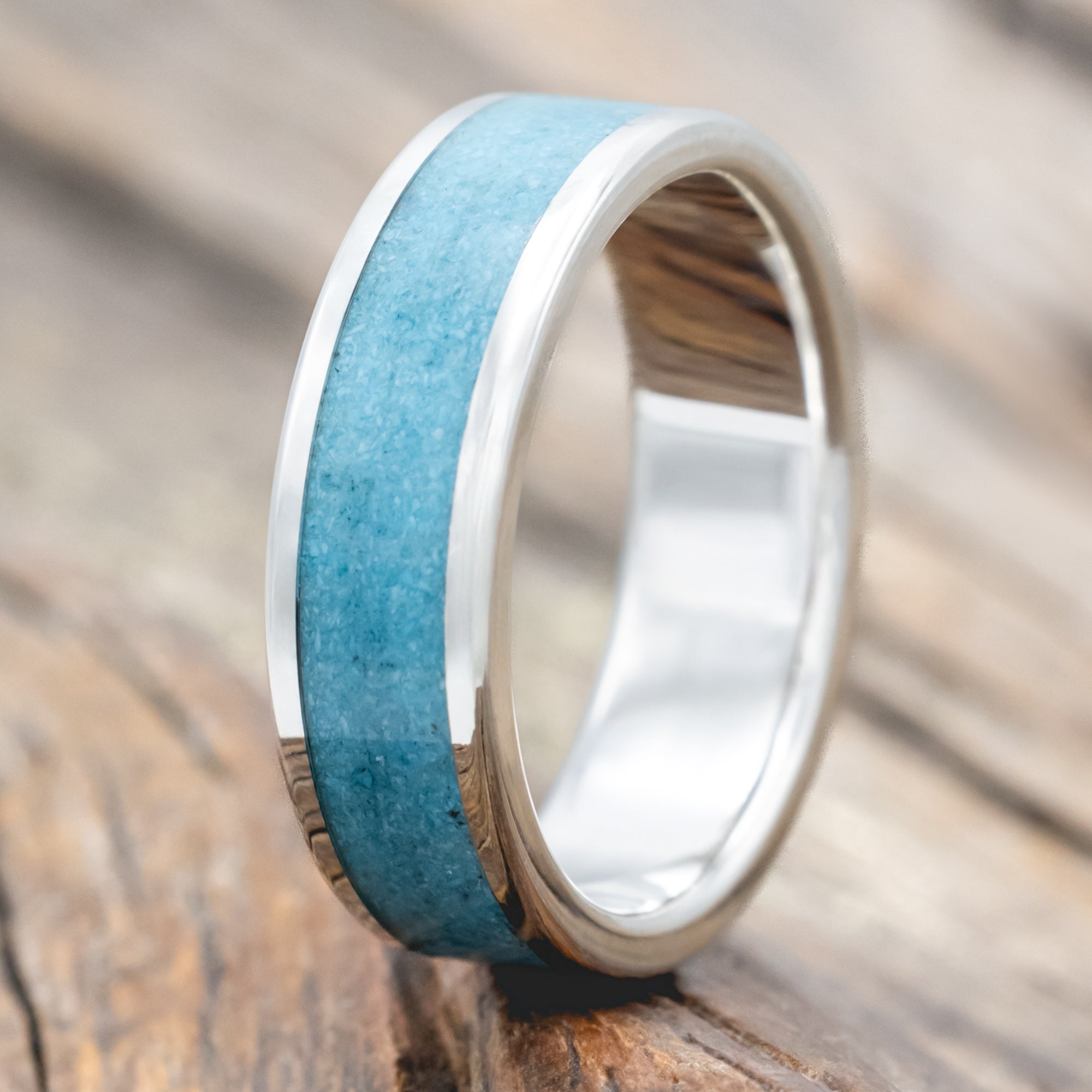 "Rainier" - Turquoise Wedding Band-Staghead Designs