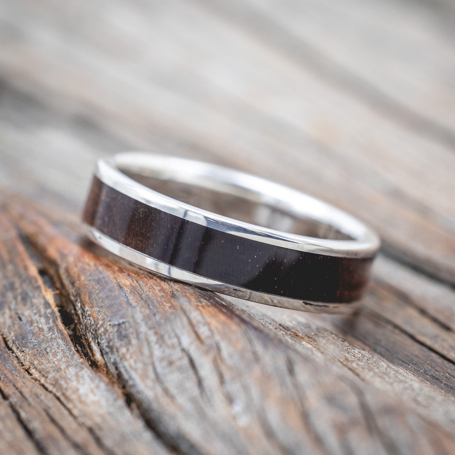 "RAINIER" - DARK MAPLE WEDDING RING-Staghead Designs
