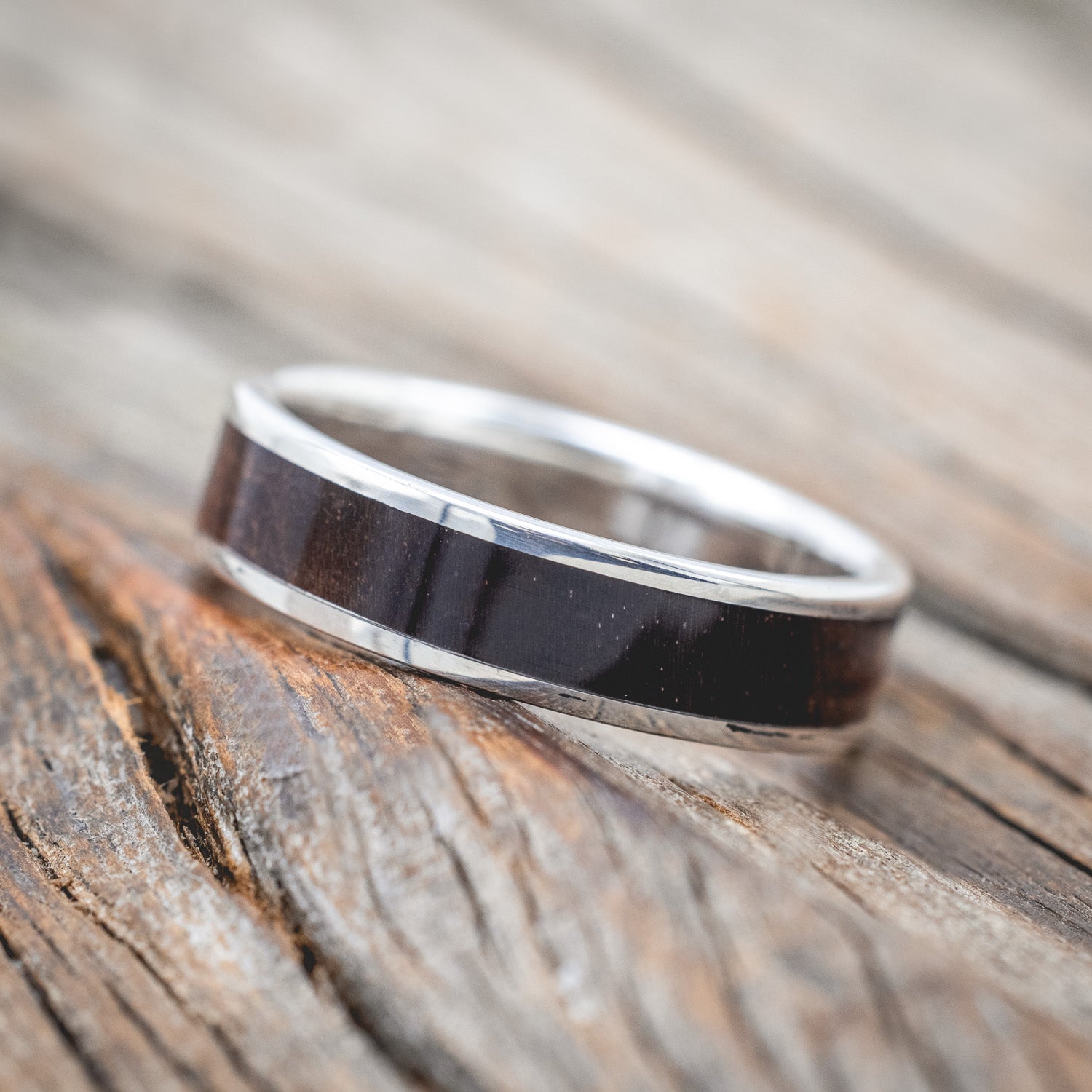 "RAINIER" - DARK MAPLE WEDDING RING-Staghead Designs