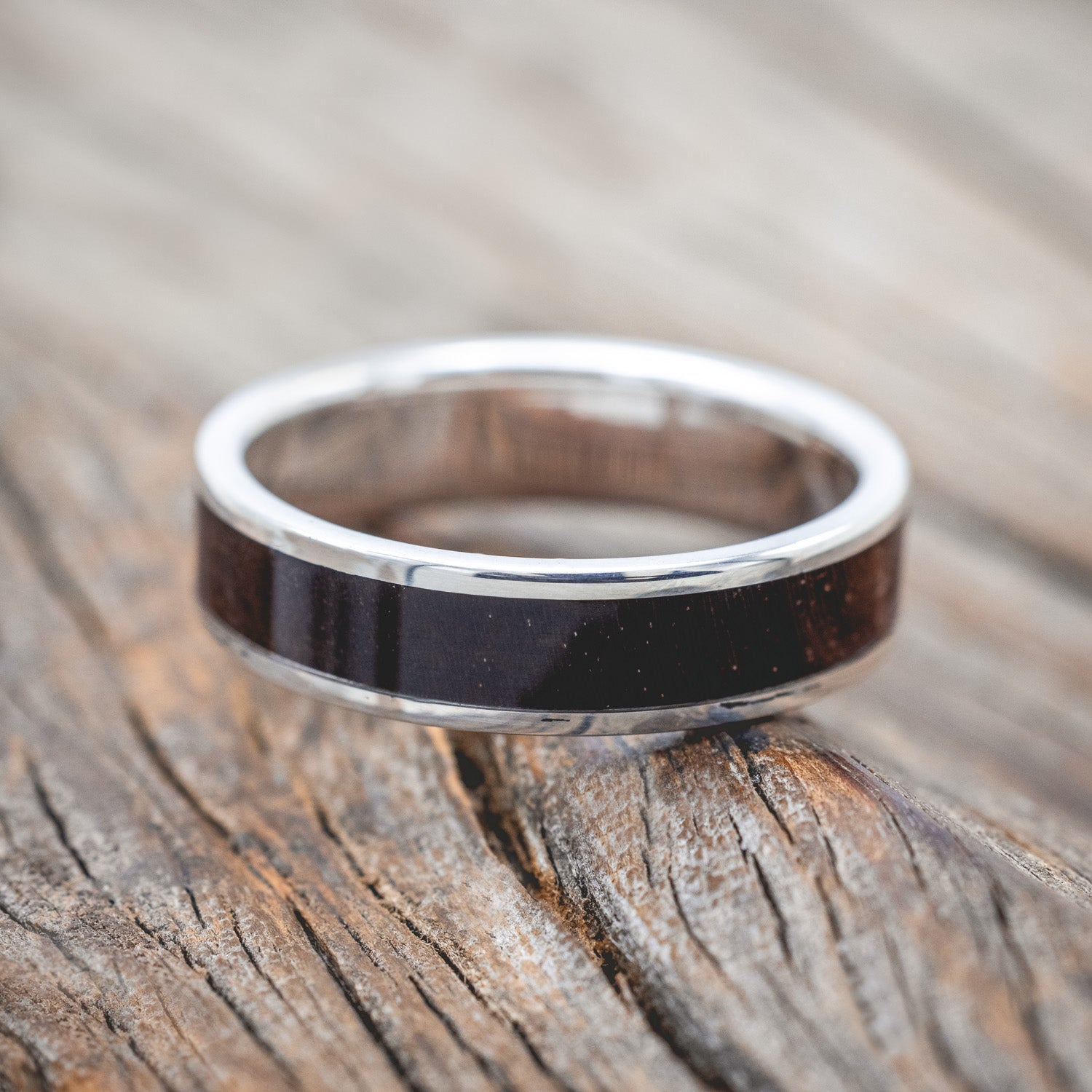 "RAINIER" - DARK MAPLE WEDDING RING-Staghead Designs