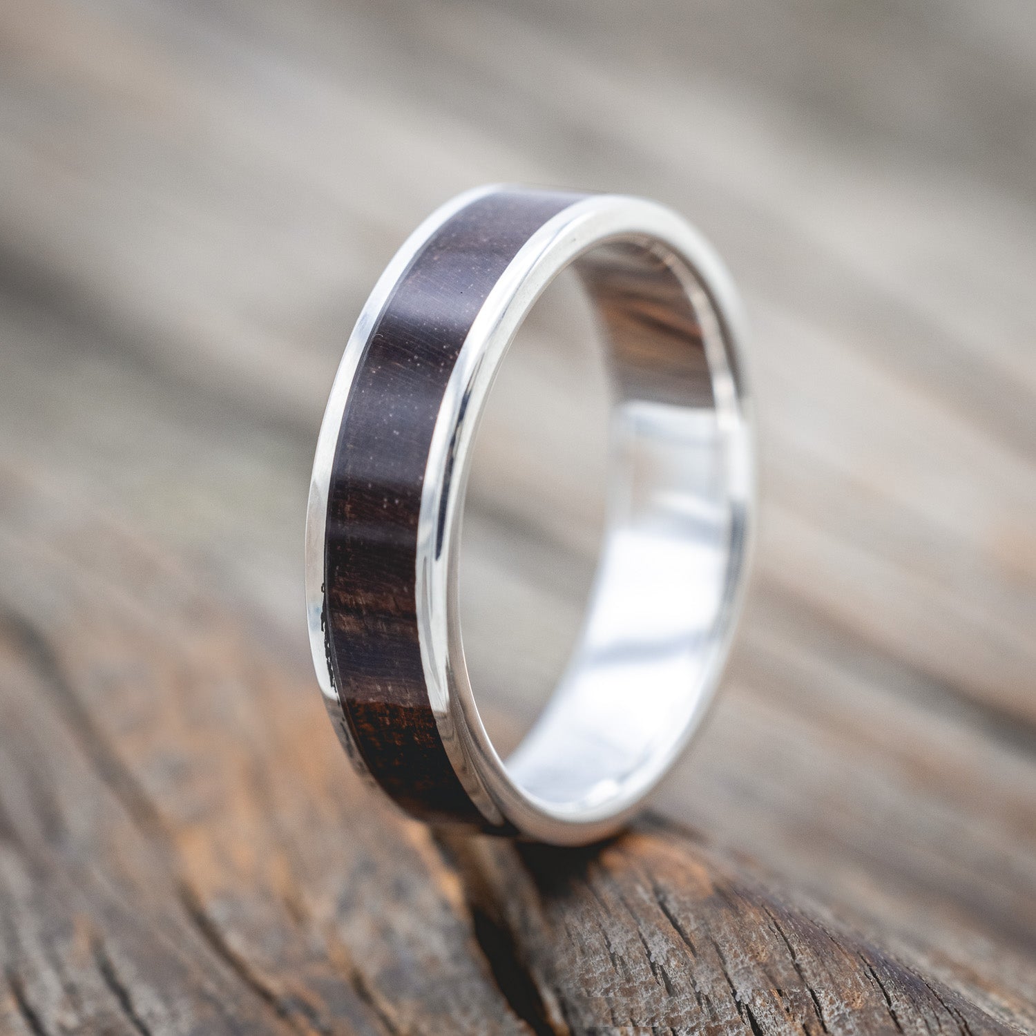 "RAINIER" - DARK MAPLE WEDDING RING-Staghead Designs