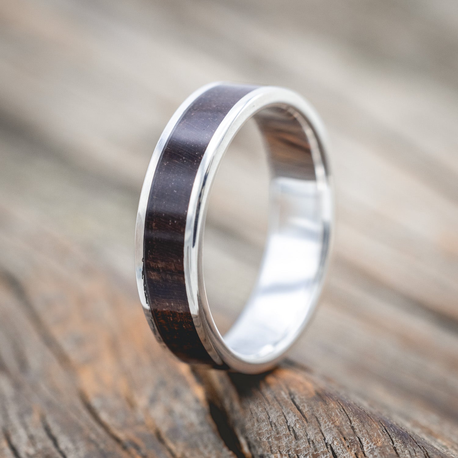 "RAINIER" - DARK MAPLE WEDDING RING-Staghead Designs