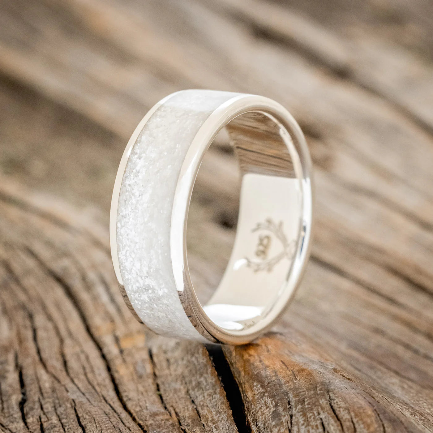 "RAINIER" - DIAMOND DUST WEDDING RING - SILVER - SIZE 8-Staghead Designs