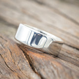 REDWOOD & ANTLER LINED WEDDING RING-Staghead Designs