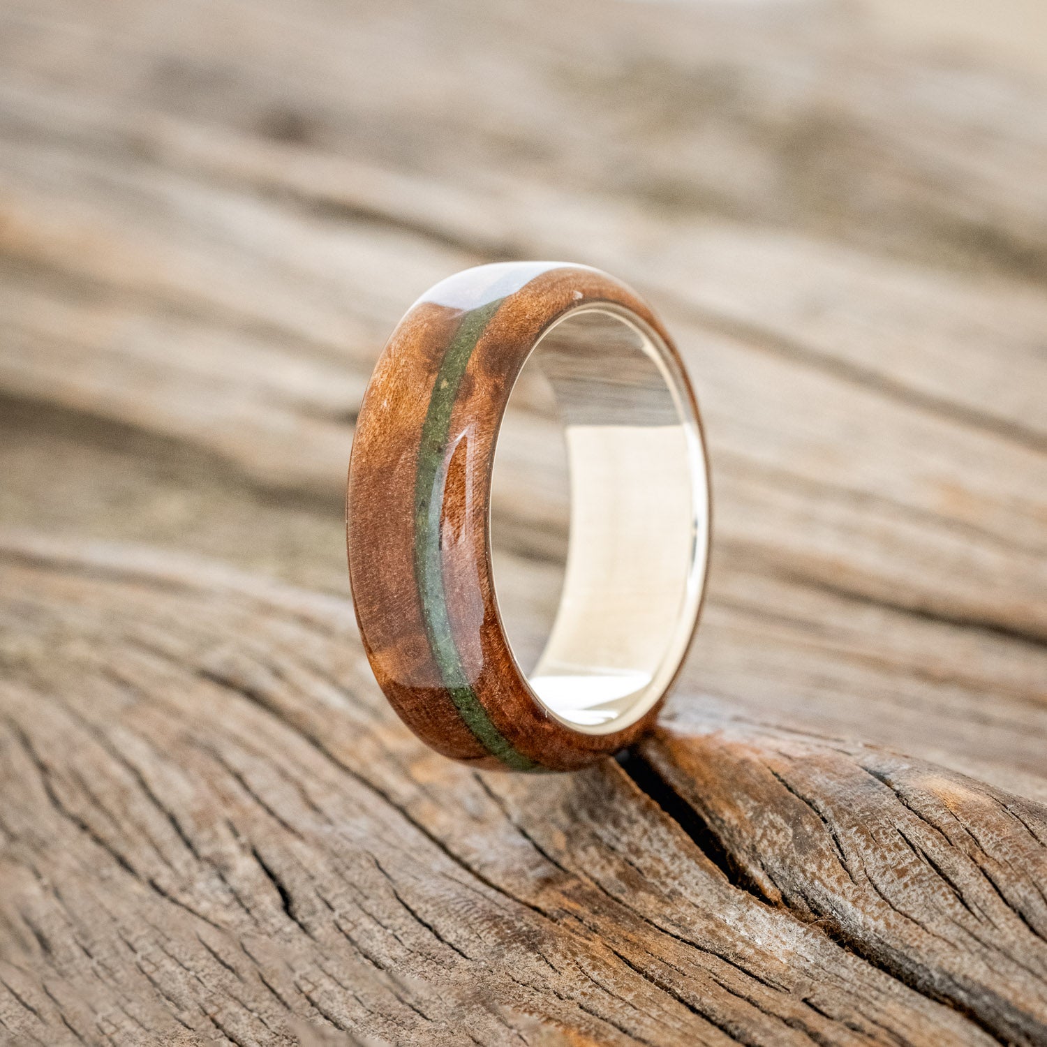 "REMMY" - REDWOOD & MOSS WEDDING RING-10
