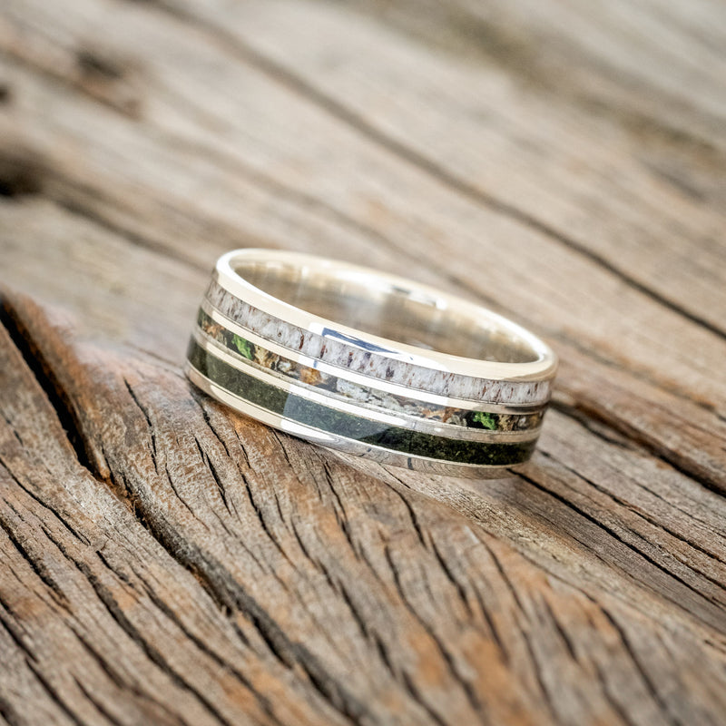 "RIO" - MOSS, CAMO & ANTLER WEDDING BAND