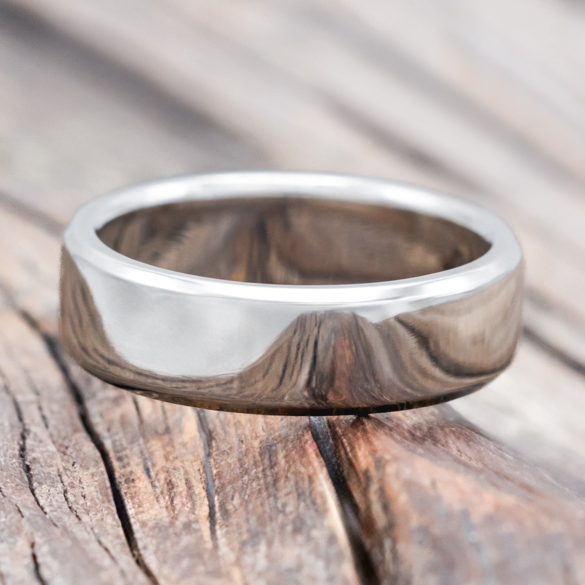 SOLID METAL HAND-TURNED WEDDING BAND-Staghead Designs