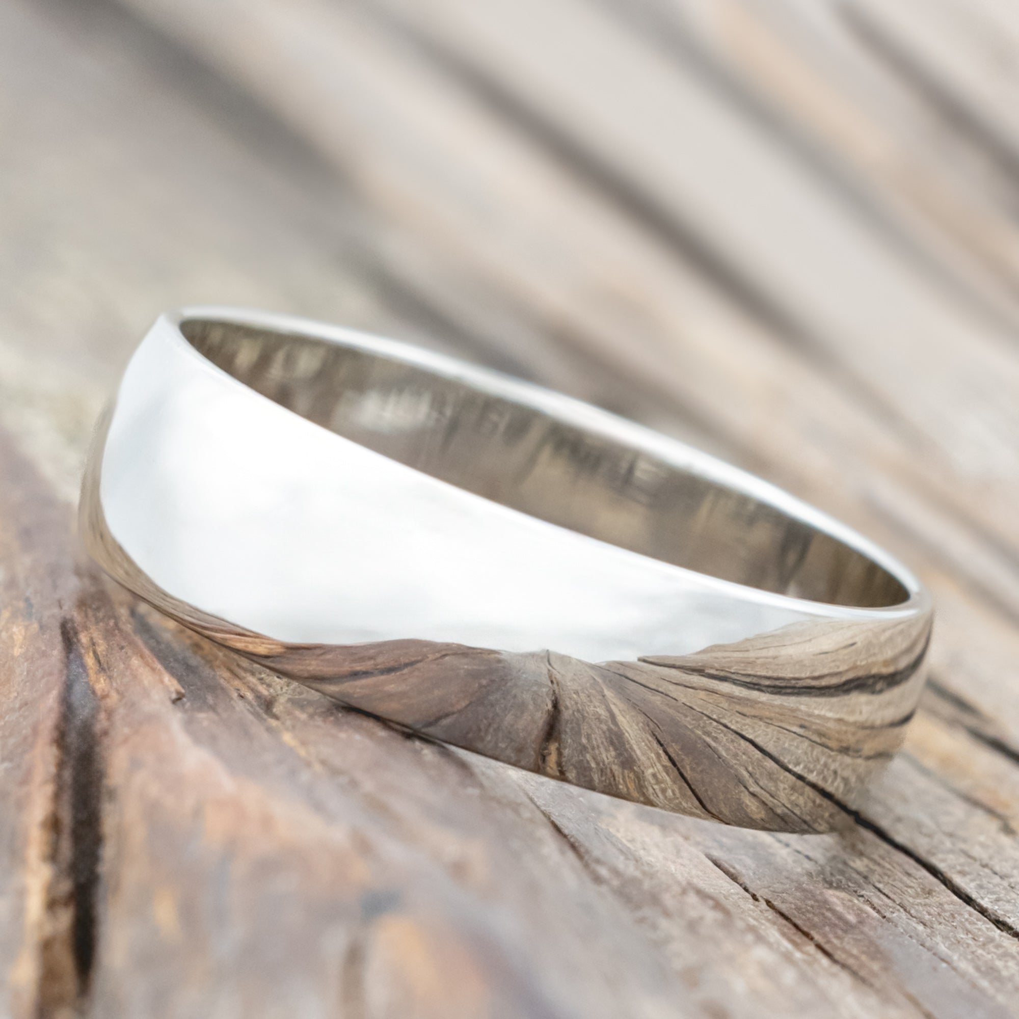 14K SOLID METAL WEDDING BAND WITH DOMED PROFILE-Staghead Designs