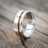 "VERTIGO" - BETHLEHEM OLIVE WOOD WEDDING BAND-Staghead Designs