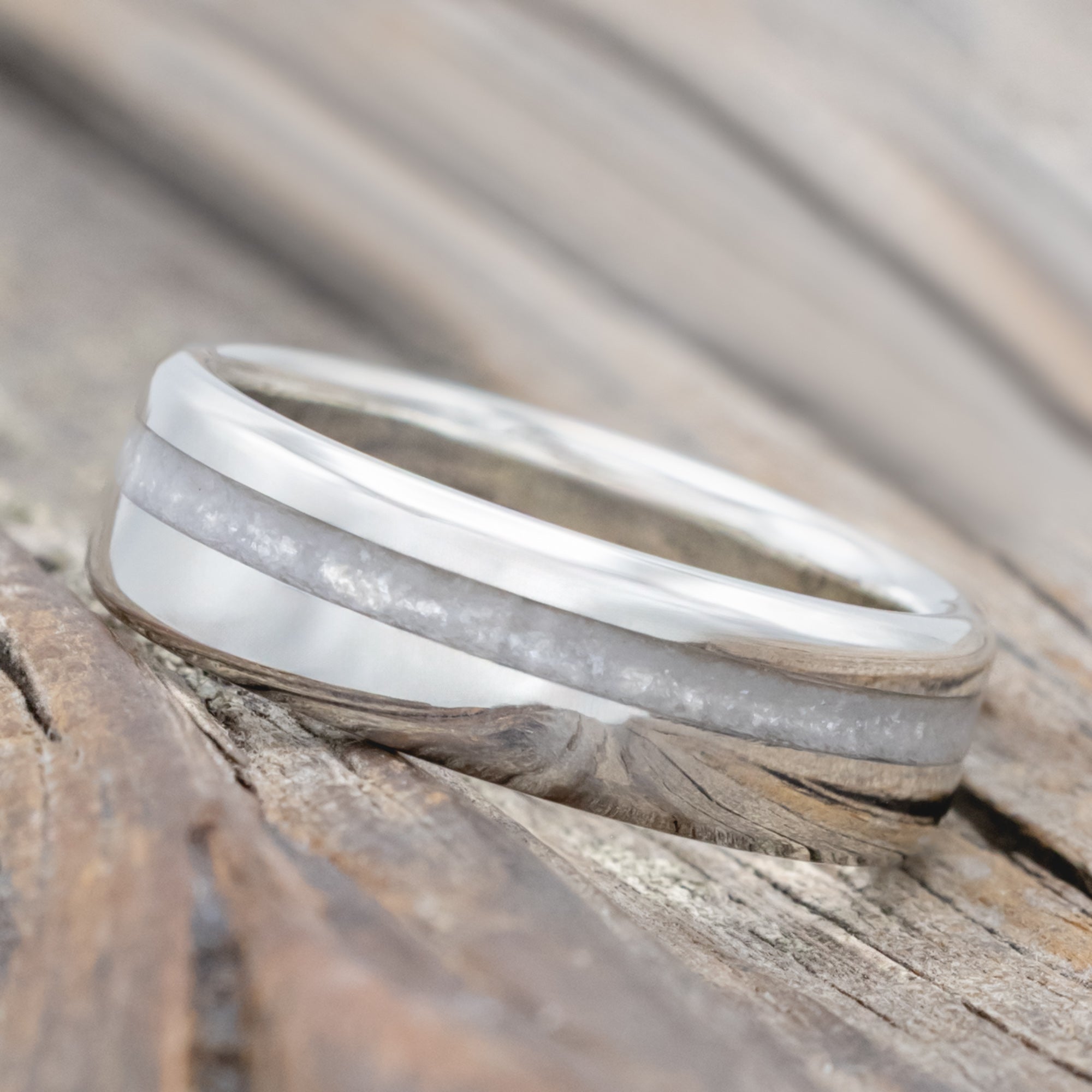"Vertigo" - Diamond Dust Wedding Ring With Custom Finish-Staghead Designs