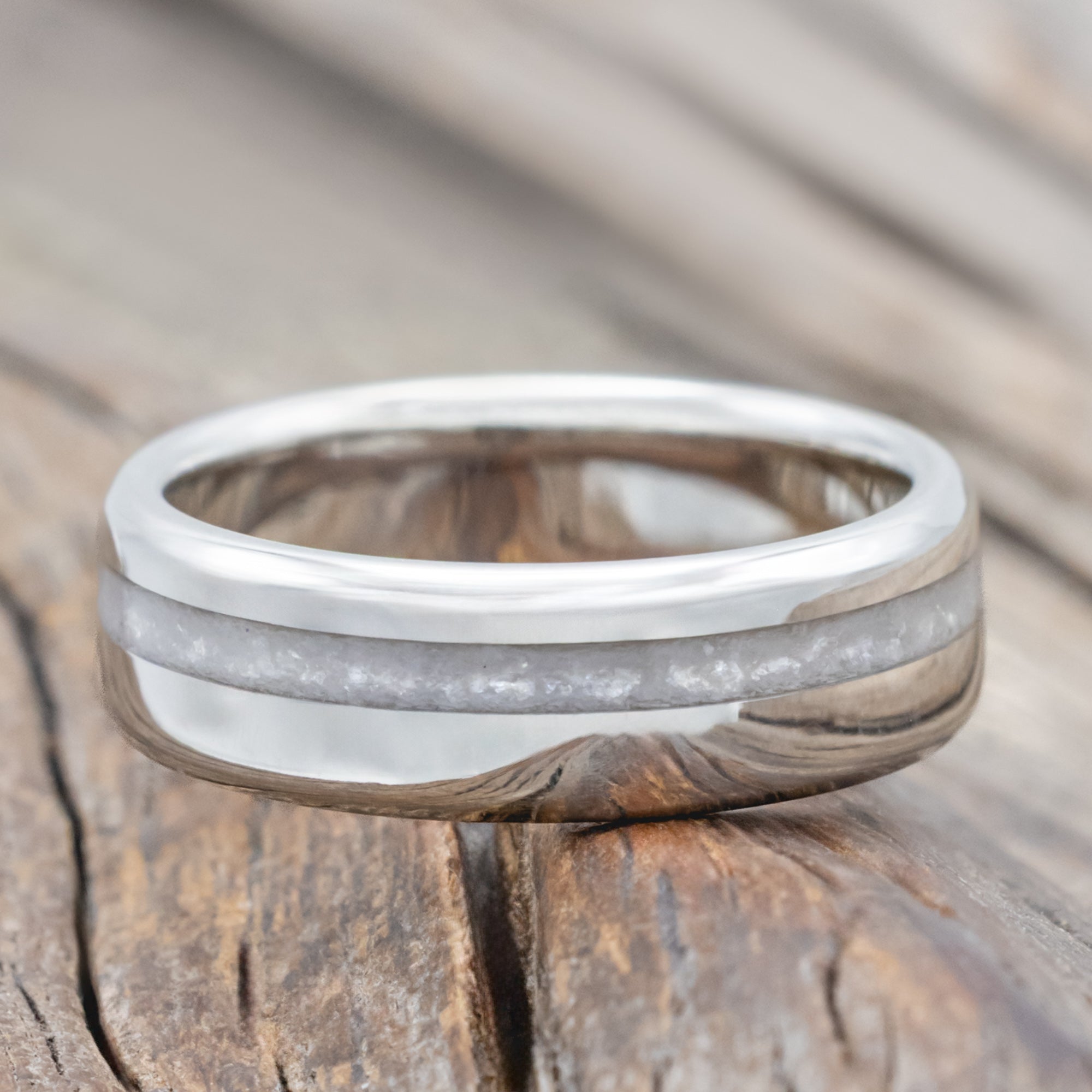 "Vertigo" - Diamond Dust Wedding Ring With Custom Finish-Staghead Designs