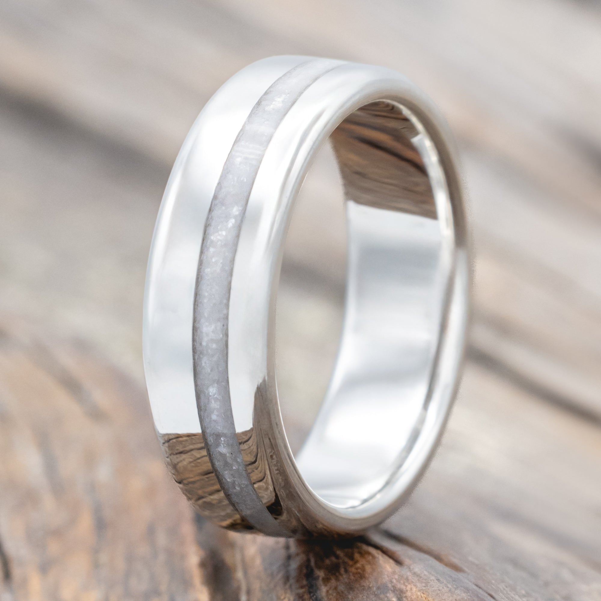 "Vertigo" - Diamond Dust Wedding Ring With Custom Finish-Staghead Designs