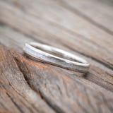 "VERTIGO" - MATCHING SET OF MOTHER OF PEARL WEDDING BANDS-Staghead Designs