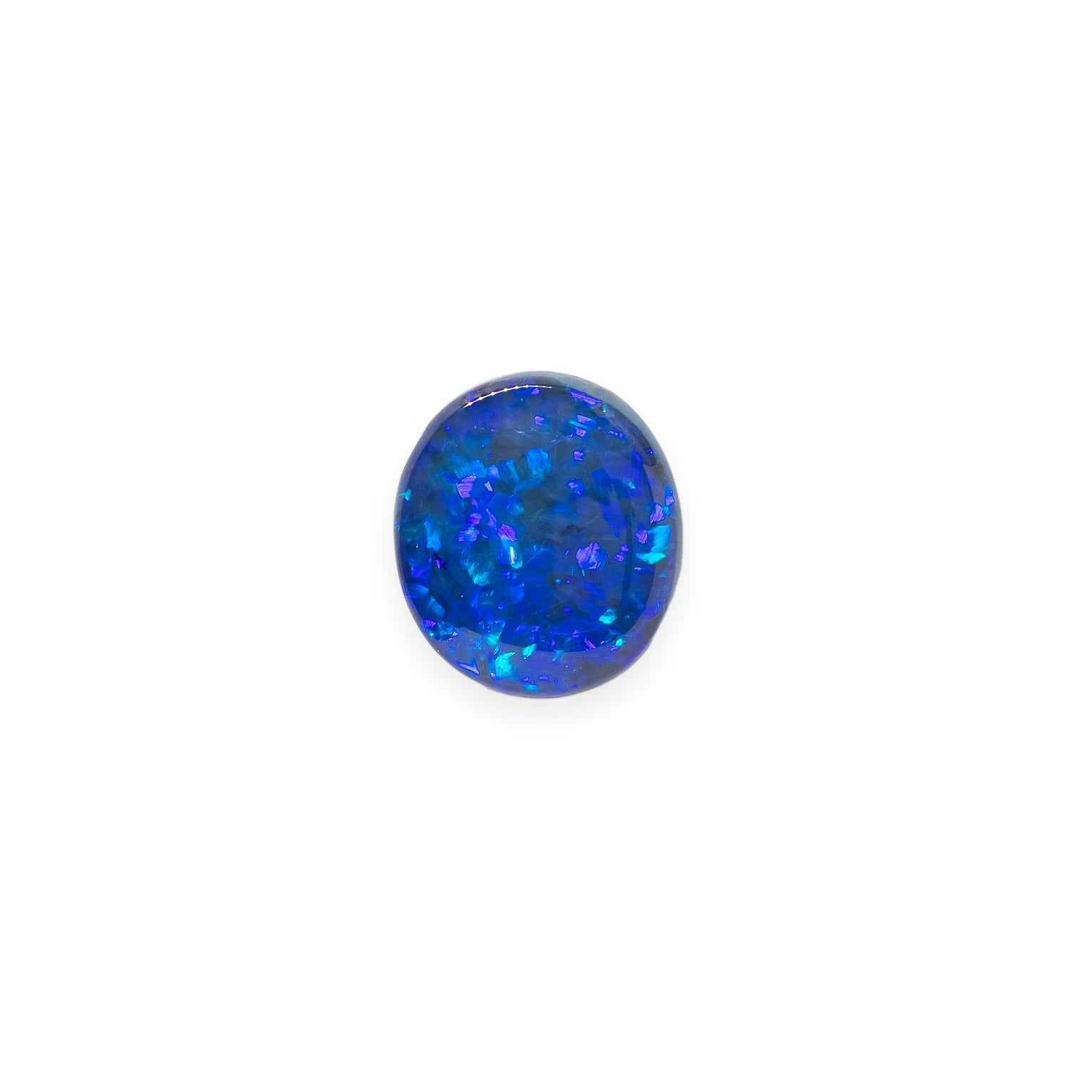 "SINI" - OVAL LIGHTNING RIDGE BLACK OPAL-1