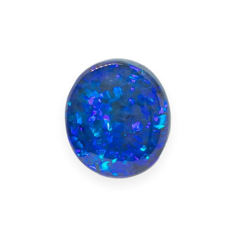 "SINI" - OVAL LIGHTNING RIDGE BLACK OPAL-1