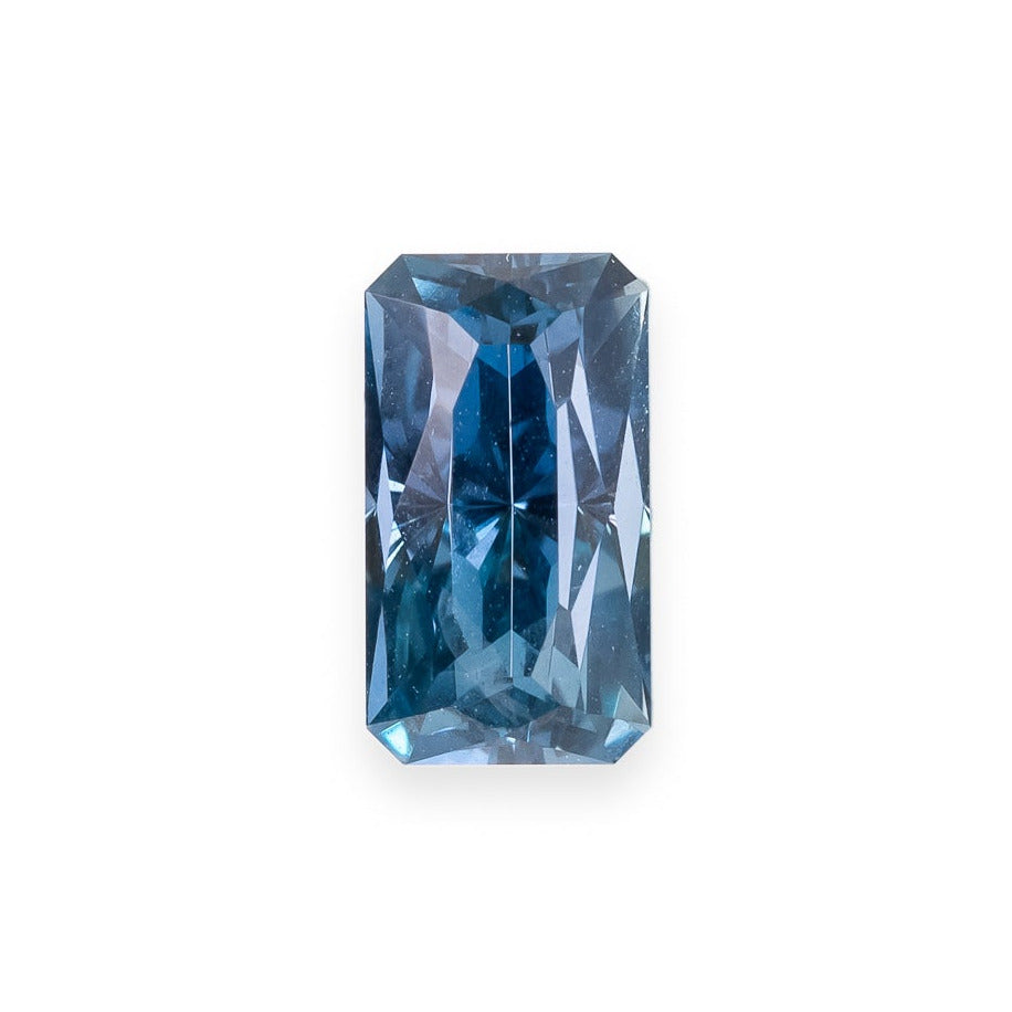 1.78ct 7.9x4.4mm Rectangle Regal Radiant Cut Blue Sapphire