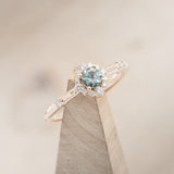 "STARLA" - ROUND CUT ENGAGEMENT RING WITH STARBURST DIAMOND HALO-13