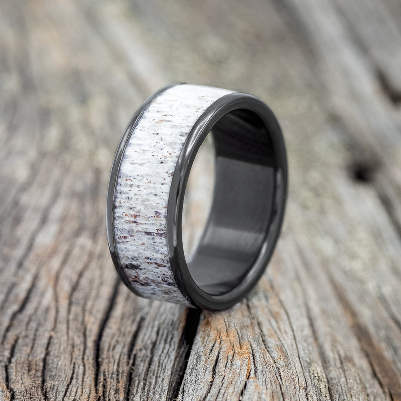 "RAINIER" - SINGLE CHANNEL INLAY WEDDING BAND-Staghead Designs